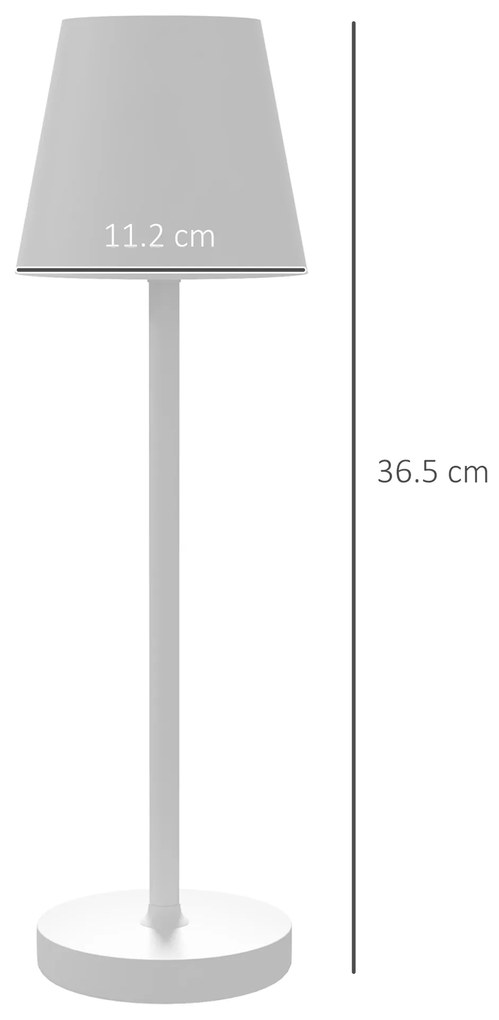 HOMCOM Lampă de Masă cu 3 Lumini Albe, Lampă de Birou Portabilă, Modernă cu Cablu Inclus, Ø11,2x36,5 cm, Alb | Aosom Romania