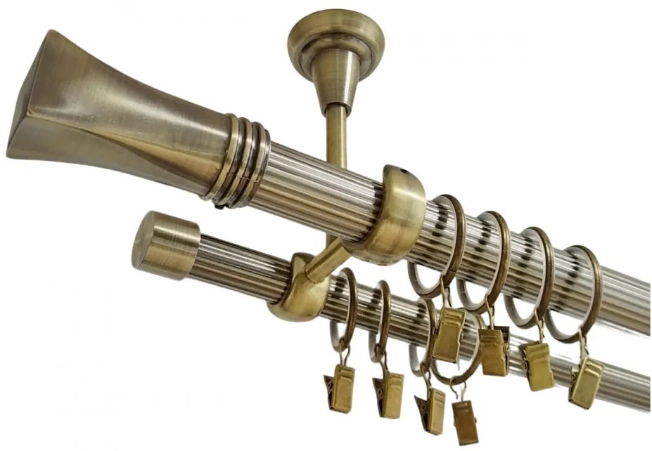 Galerie tavan MALAGA STRIAT - 25/19 - AUR ANTIC (Alege marime: 320 cm)