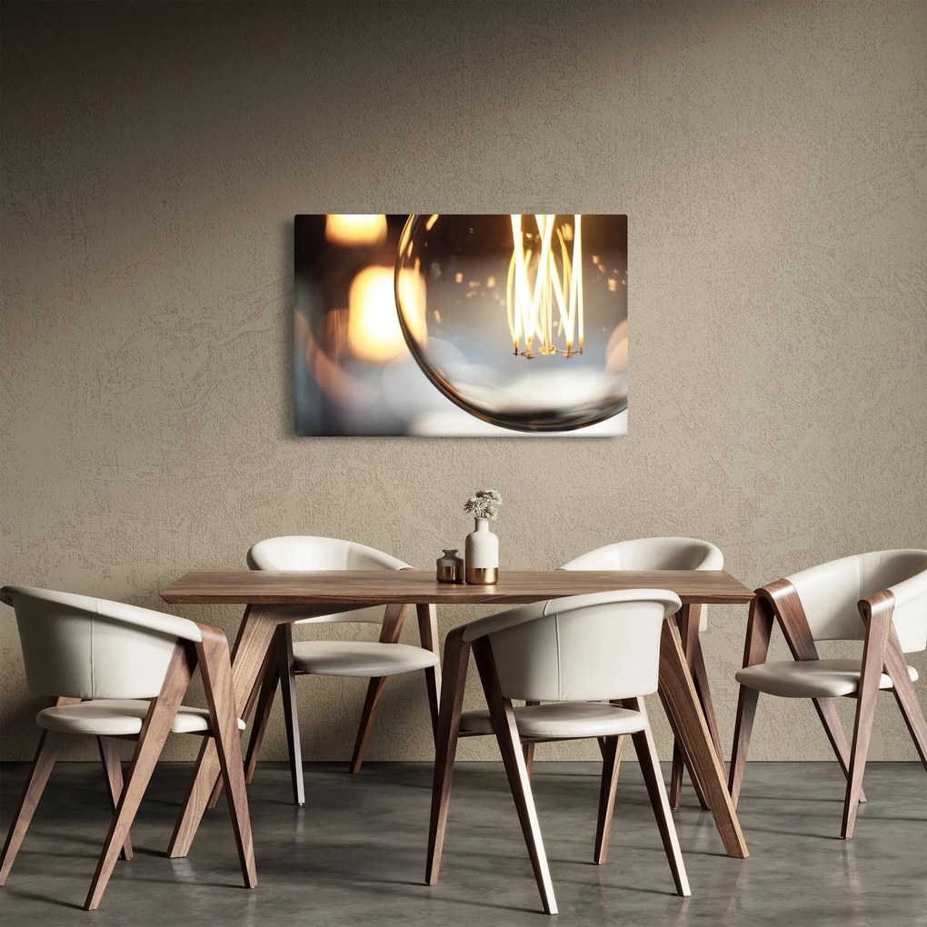 Tablou cu becul aprins (90x60 cm)