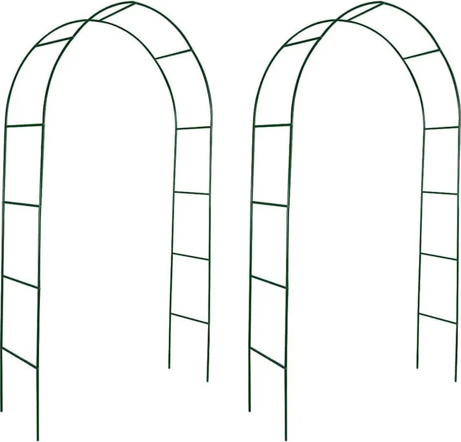 vidaXL Pergolă arcuită pentru grădină, 2 buc