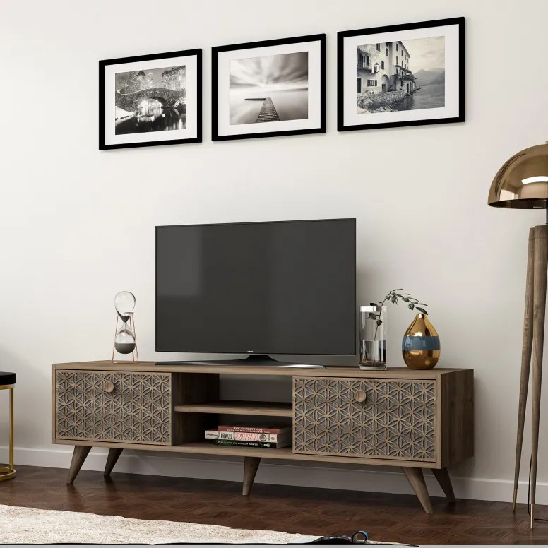 Comoda TV NewYork Walnut-Antracit