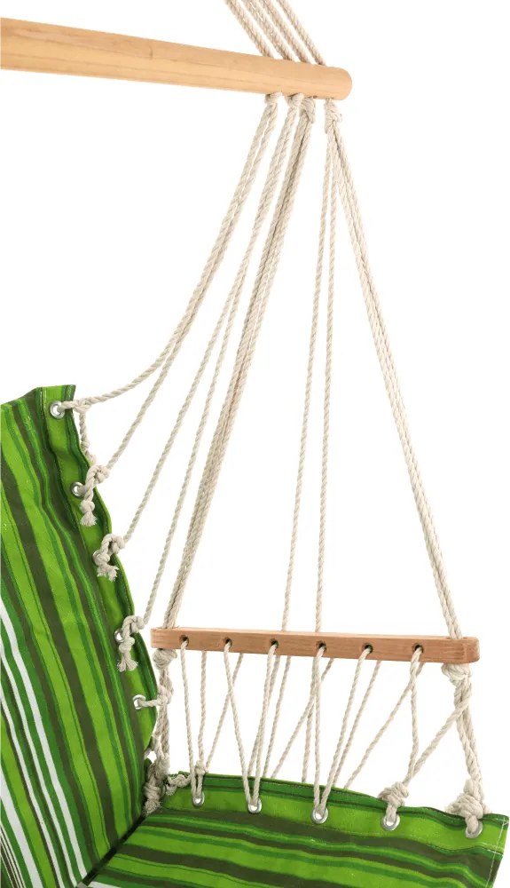 Scaun balansoar suspendabil, verde / alb, JAMBI