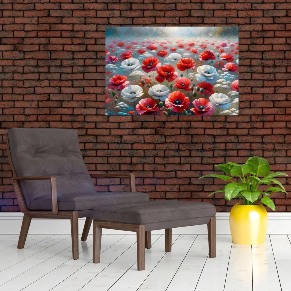 Tablou - Câmp de maci (90x60 cm)