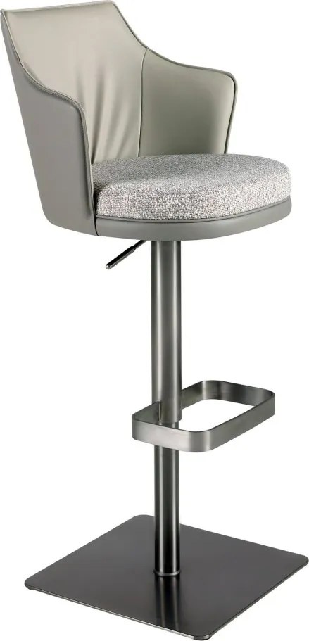 Scaun de bar pivotant cu inaltime reglabila Stool gri
