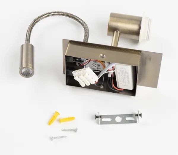 Lampă LED de perete Brilagi NUBILA 1xE27/25W/230V + LED/3W alamă/mov