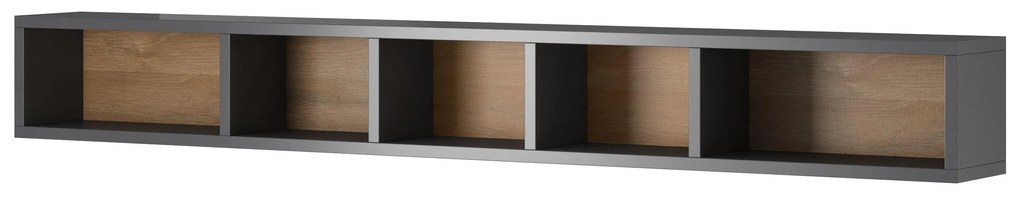 Raft suspendat Tamie Typ 02 (gri închis + stejar). 1030164