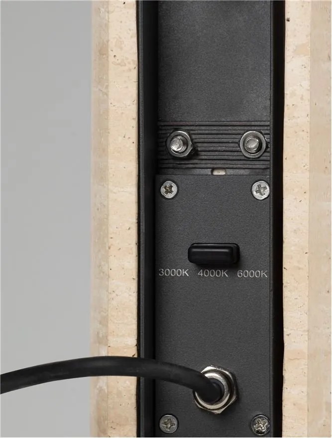 Aplica exterior din travertin LED CCT sus si jos IP65 Balma