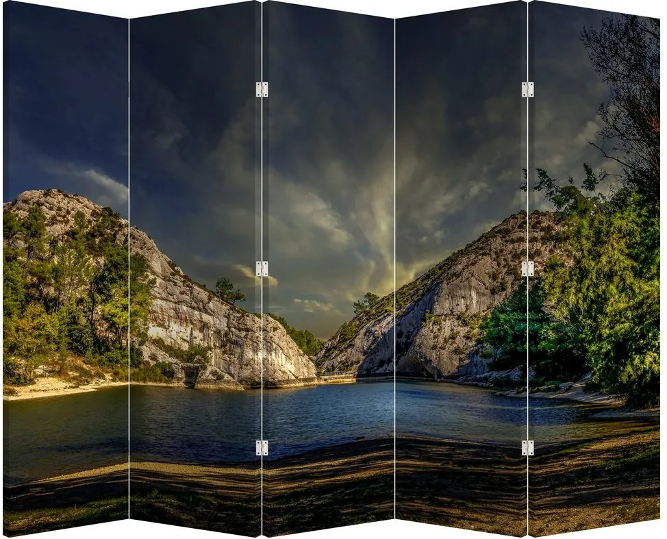 Paravan - Peisajul cu lac (210x170 cm)
