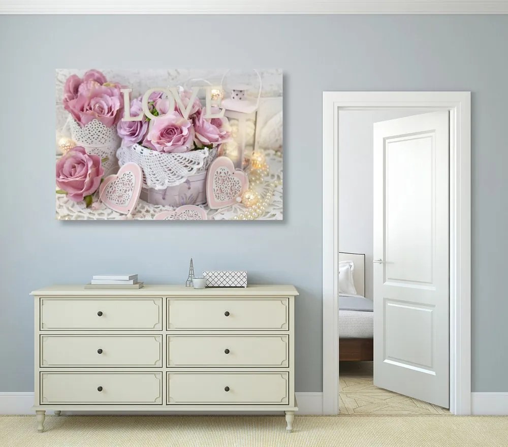 Tablou decor romantic în stilul vintage