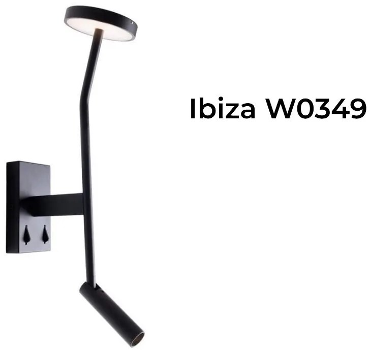 Aplica de perete cu reader LED design minimalist Ibiza