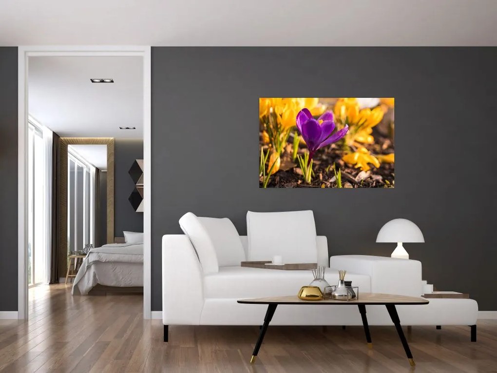Tablou cu floare violetă (90x60 cm)