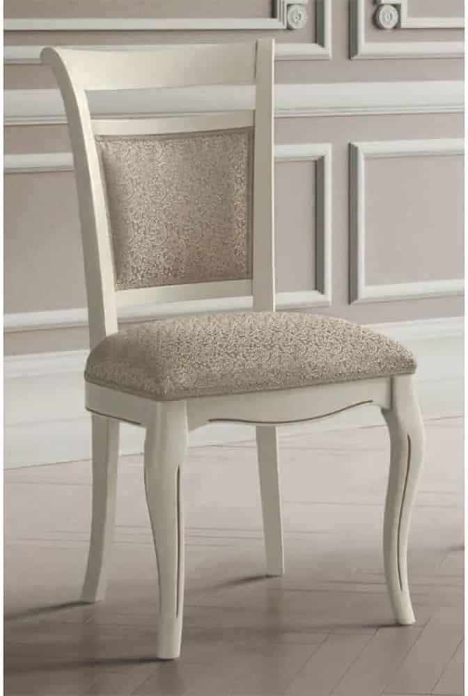 Scaun lemn masiv crem Ellen, 51 × 60 × 102 cm