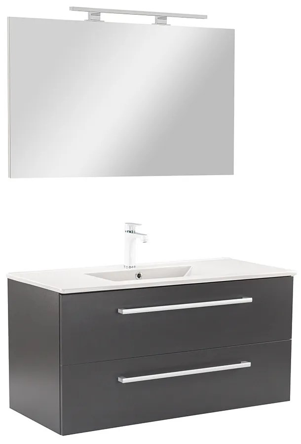 Mobilier complet de baie Vario Clam 100 antracit-antracit