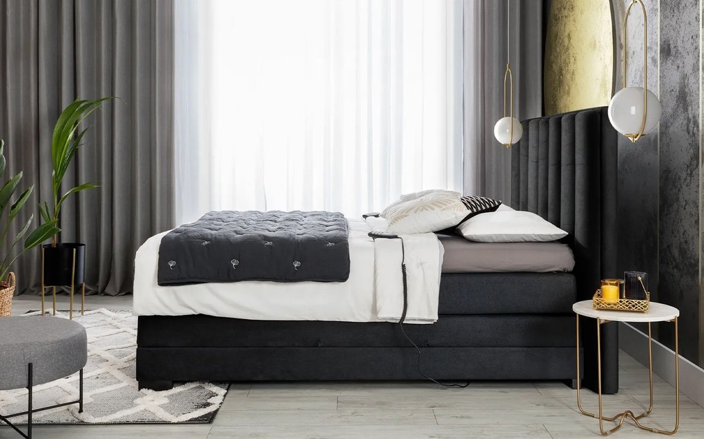 Pat Genoa cu Saltea, Topper, Electric Reglabil, Personalizabil - Velvetmat 04, 180x200
