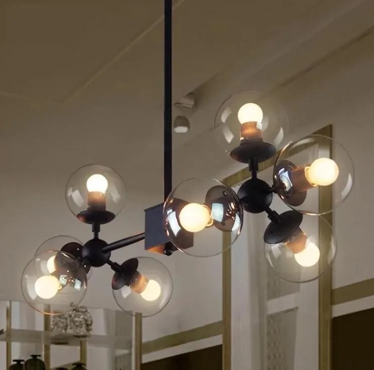 Lustra DX219-8 – 8 surse de lumină, soclu E27, design elegant