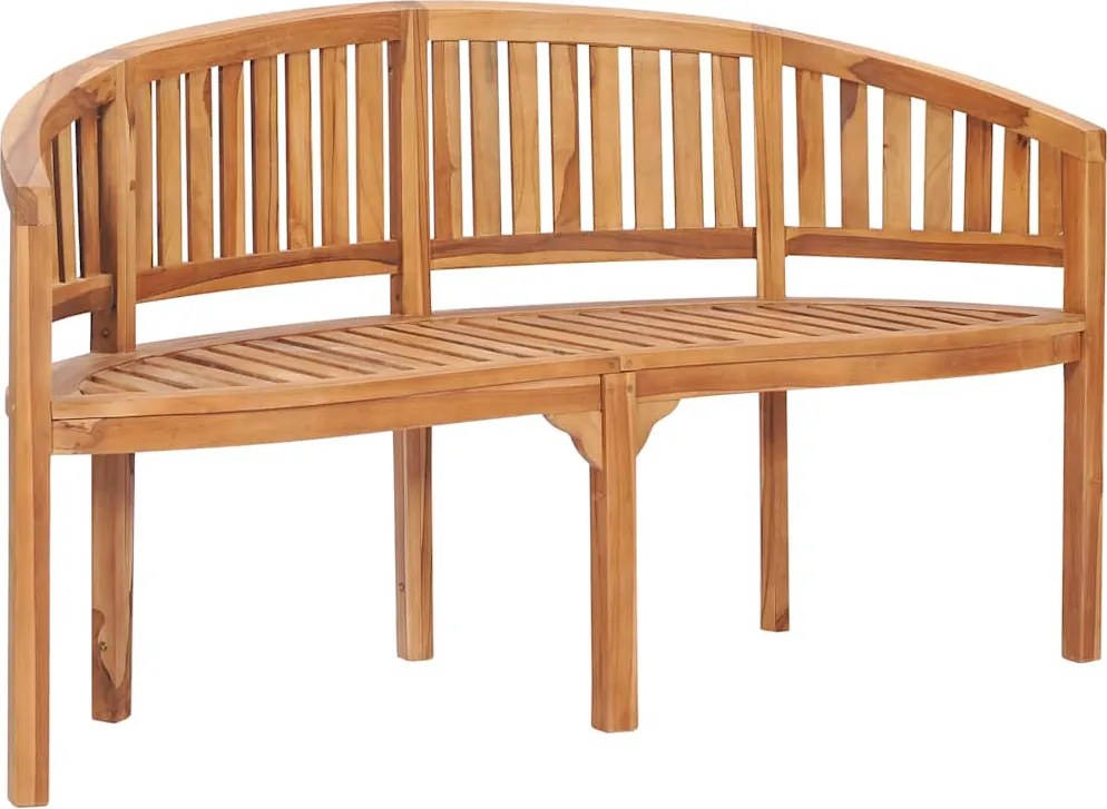 vidaXL Bancă în formă de banană, 151 cm, lemn masiv de tec