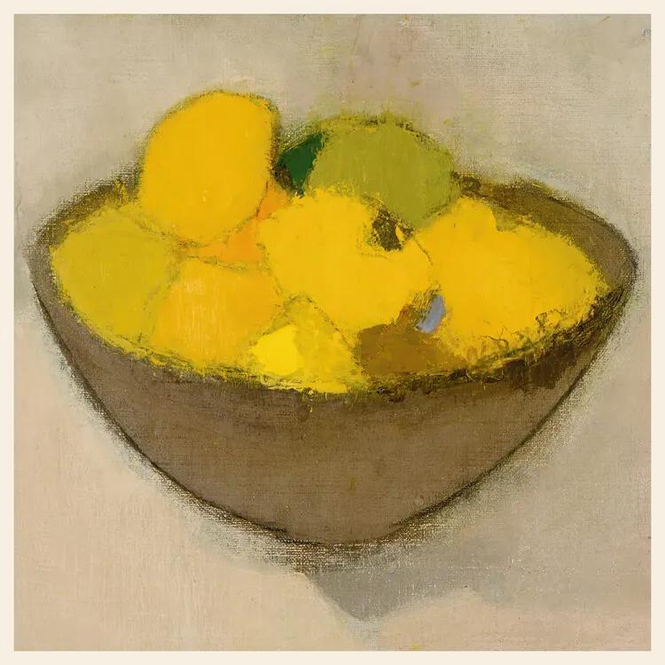Reproducere Lemons (Still Life in Yellow / Square) - Helene Schjerfbeck