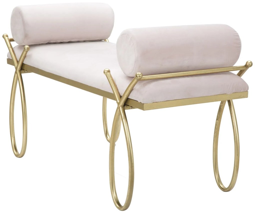 Mauro Ferretti Bancă Ribbon Roz cm 112,5X49X53 | Aosom Romania
