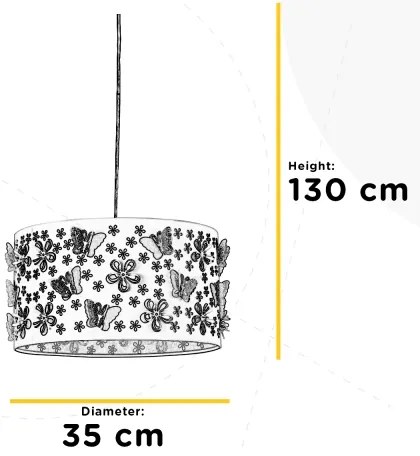 Lustră pe cablu ONLI TITILLA 1xE27/22W/230V mov/alb