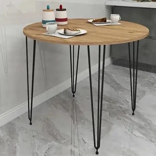 Masa bucatarie rotund texturata, Homs 70x70x75 cm, A0047