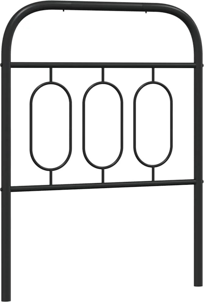 vidaXL Tăblie de pat de schimb metalică, negru, 75 cm