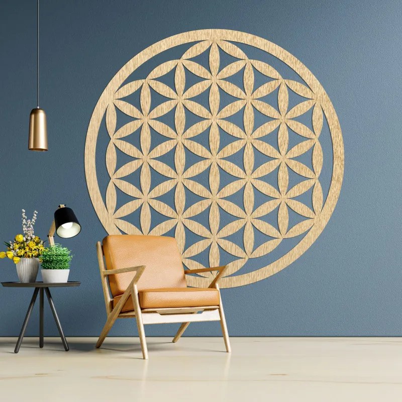 SENTOP | Decor de perete din lemn mandala floare de viață - VITAE