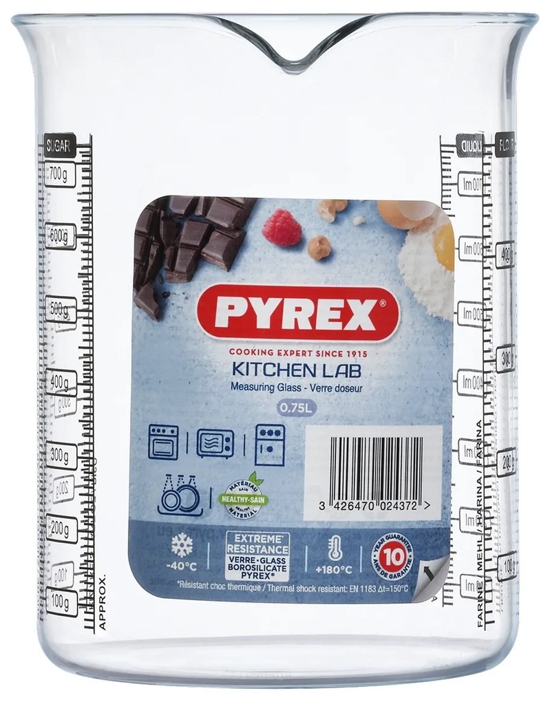 Pahar de măsurare din sticlă Pyrex 0,75 l, 11 x 14cm