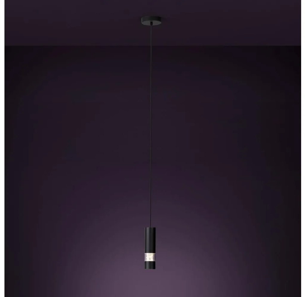 Lustră LED pe cablu BERNABETA 10xGU10/4,6W/230V neagră Eglo 39705