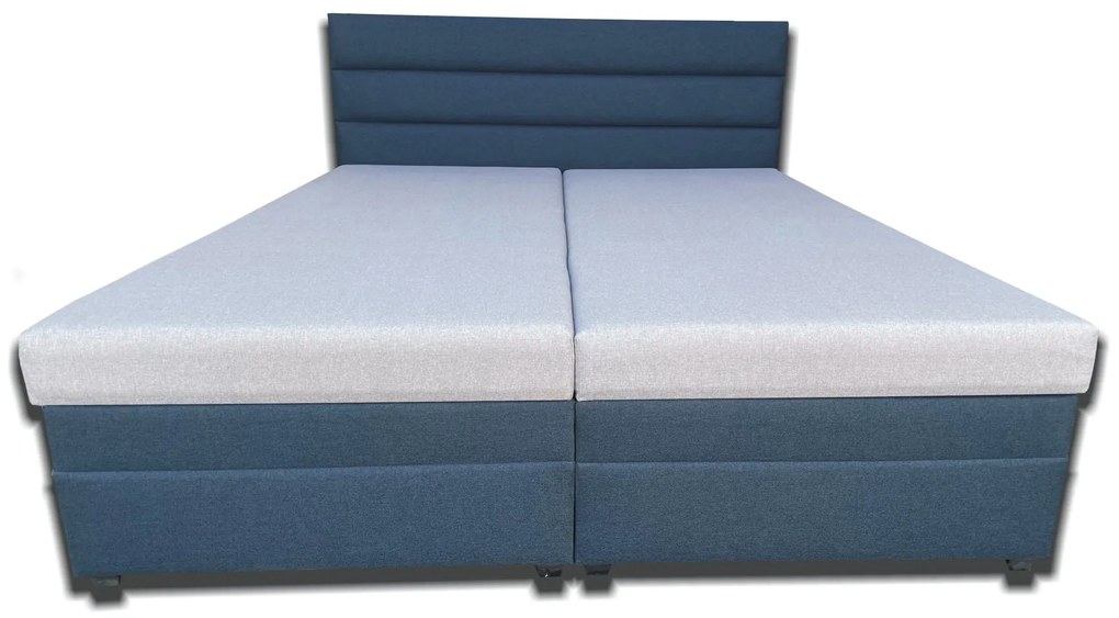 Pat matrimonial 160 cm Rebeka (cu saltele tip sandwhich) (nugat). 1030873