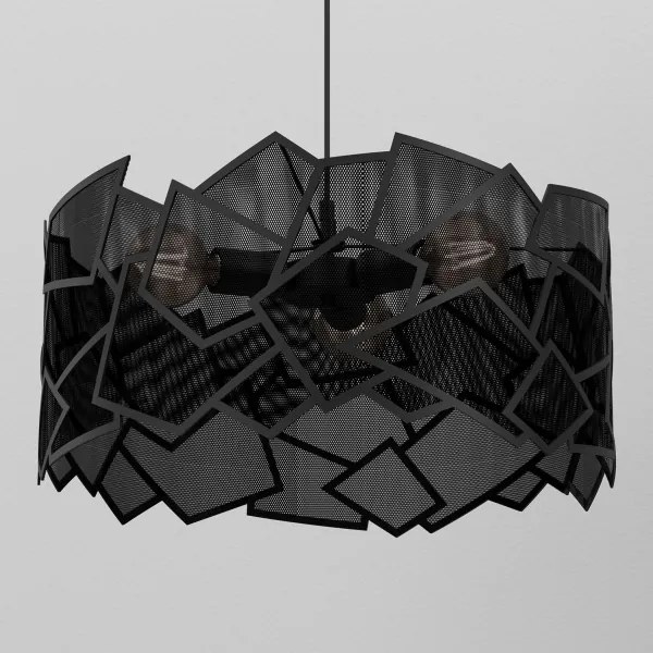 Lustră pe cablu CAMO 3xE27/15W/230V negru