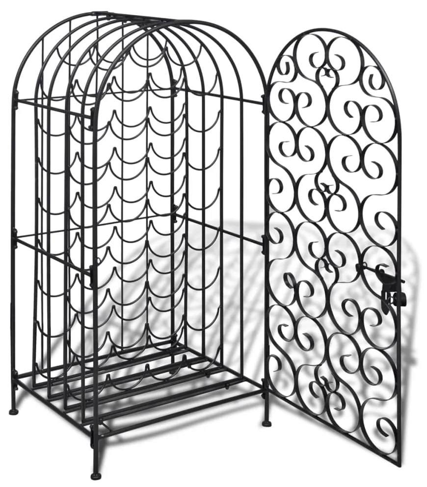 240943 vidaXL Suport sticle de vin pentru 35 de sticle, metal