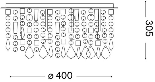 Plafonieră LED de cristal Ideal Lux ROYAL 8xG9/3W/230V d. 40 cm