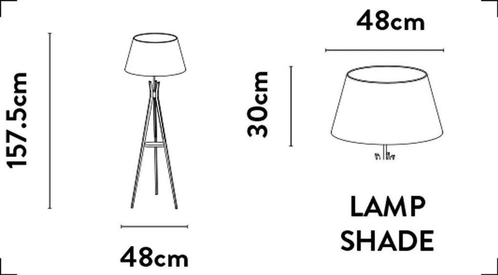 Lampadar/Lampa de podea cu trepied Belle