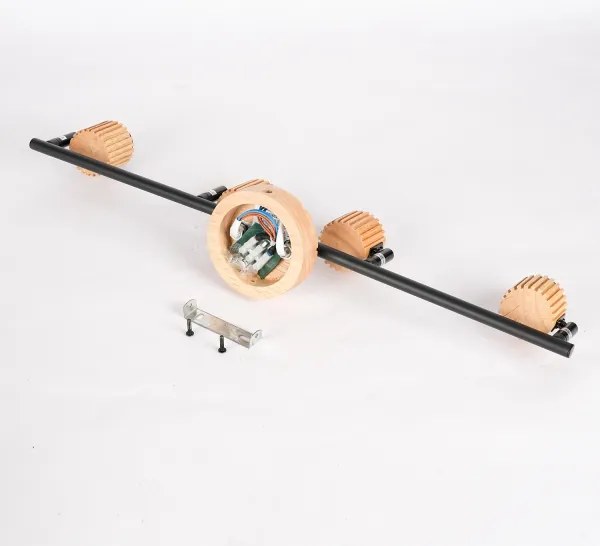 Brilagi - Lampă HYGGE cu 4xE14/15W/230V lemn/fumuriu