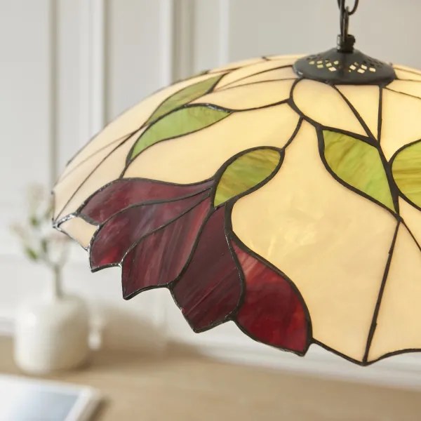 Endon 112246 - Lustră suspendată pe lanț Tiffany BOTANICA, 1xE27/60W/230V, Ø 45 cm