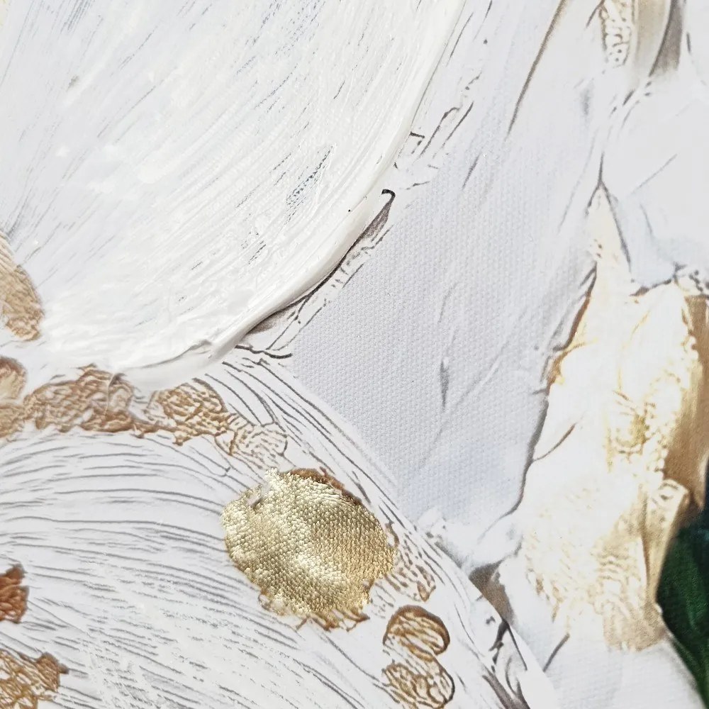 Tablou cu detalii pictate manual 70x100 cm Petal Glow – Styler