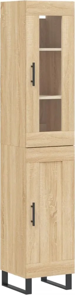 vidaXL Dulap înalt, stejar sonoma, 34,5x34x180 cm, lemn prelucrat