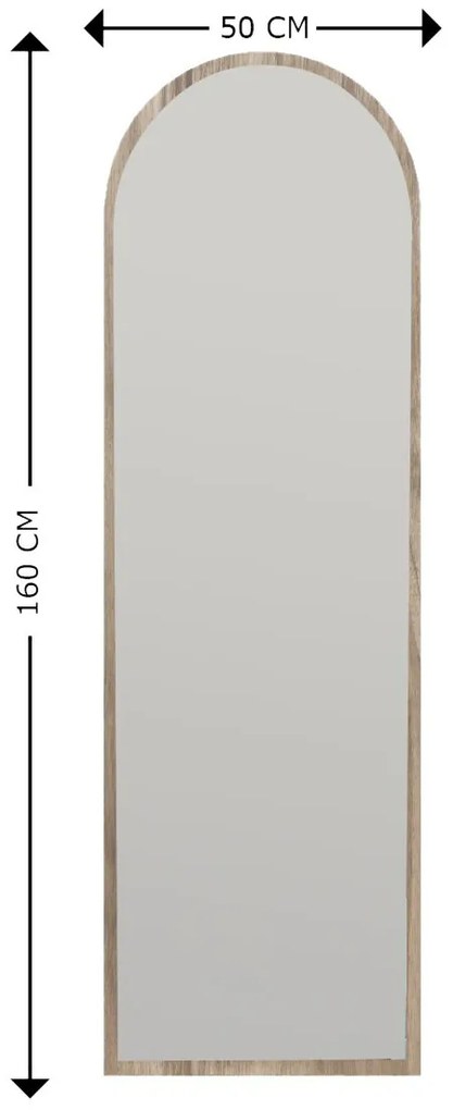 Oglinda Emma Walnut 50 x 160 cm