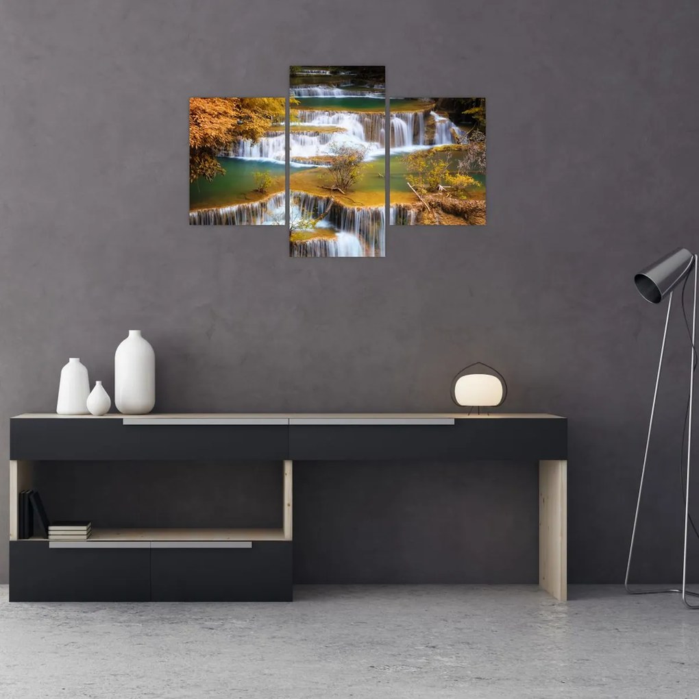 Tablou - Cascada Huay Mae Khamin, Thailanda (90x60 cm)