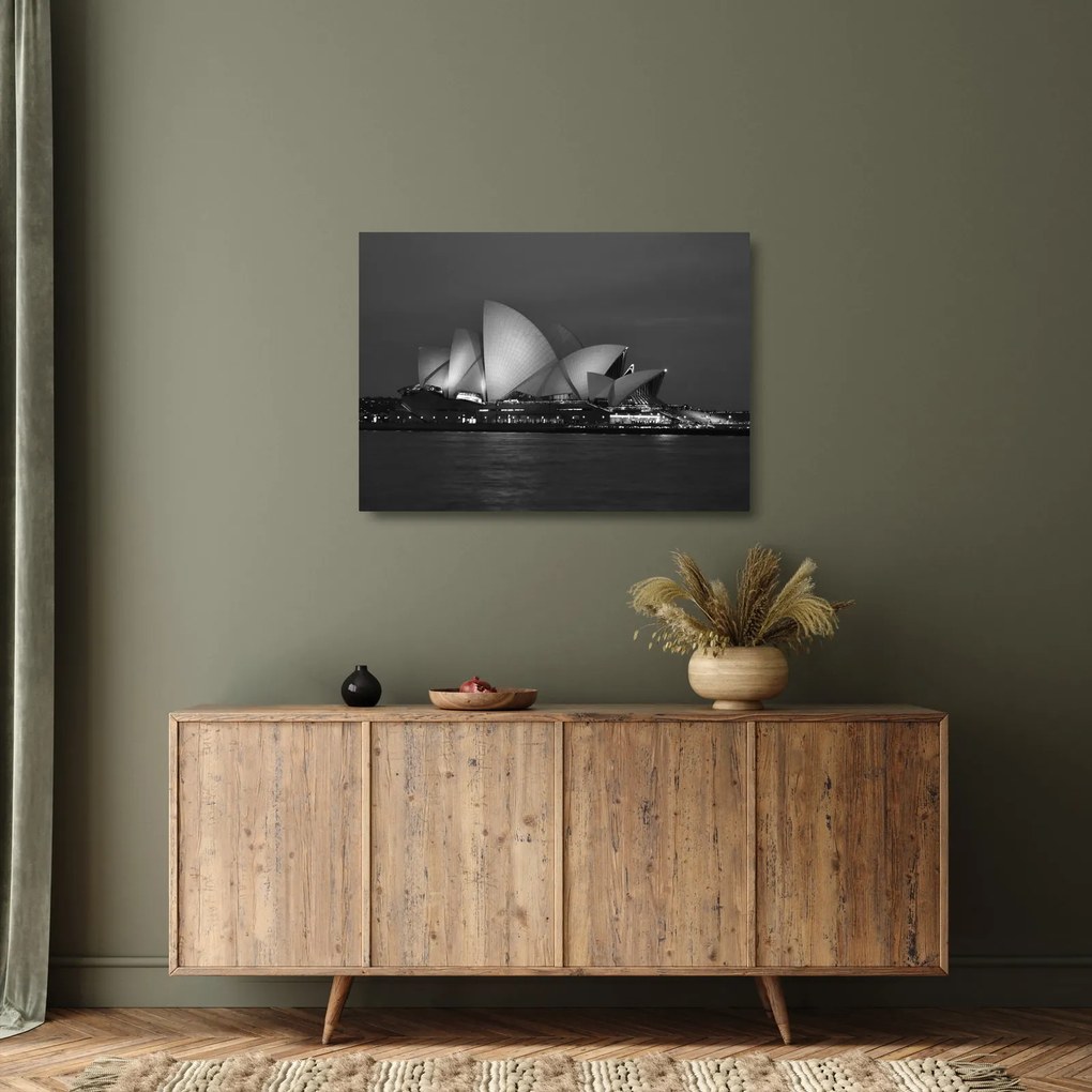 Tablou pe sticlă cu Opera din Sydney (70x50 cm)