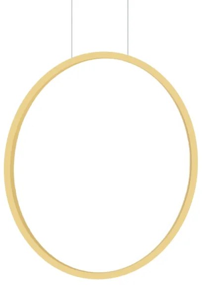 Lustr LED SATURNO 28W, 50 cm, IP44, auriu, cu cablu