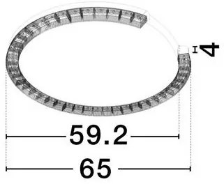 Plafoniera circulara aluminiu auriu GREAMY D-65cm