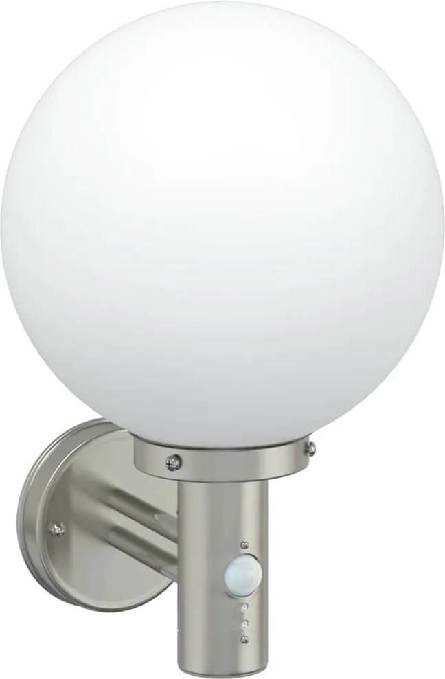 vidaXL Lumină de perete pentru exterior Argintiu 28 x 25 x 38 cm