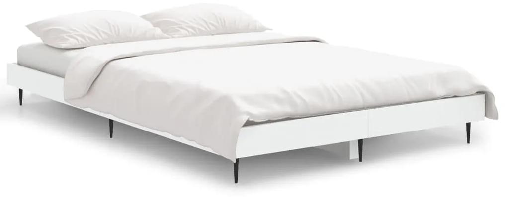 832293 vidaXL Cadru de pat, alb, 120x190 cm, lemn prelucrat