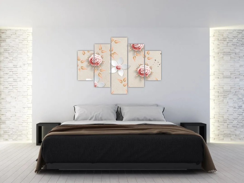 Tablou - Flori de trandafiri (150x105 cm)