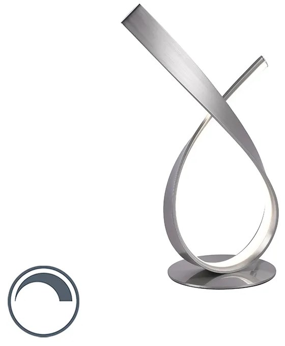 Lampă de masă de design din oțel, inclusiv LED și dimmer - Belinda