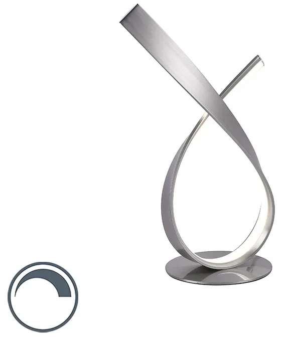 Lampă de masă de design din oțel, inclusiv LED și dimmer - Belinda