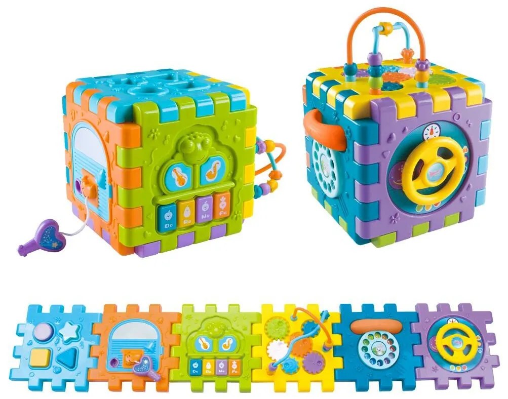 Baby Mix Joc interactiv cub pliabil, 17 x 17 x 17 cm