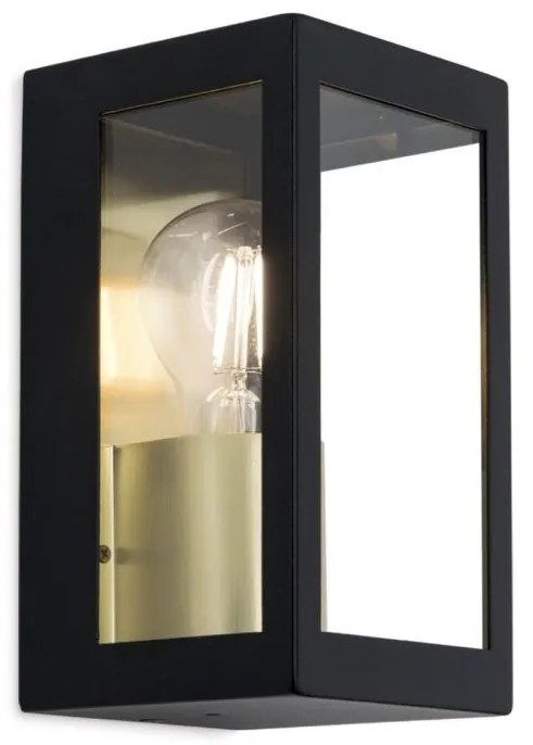 Aplica de exterior stil contemporan IP44 LUMINA negru/alama