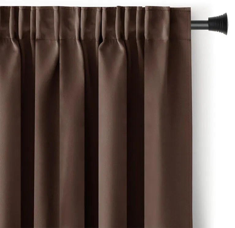 Draperie groasă blackout RESTILO maro închis 140 x 245 cm 1 buc
